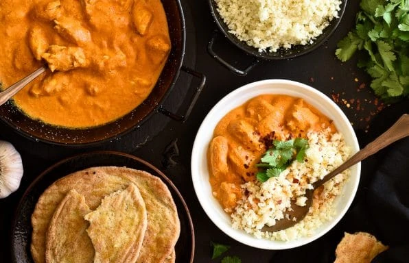 Coconut milk curry with cauliflower rice