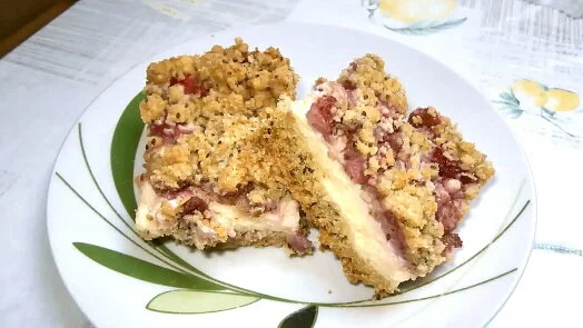 Dessert slices on plate