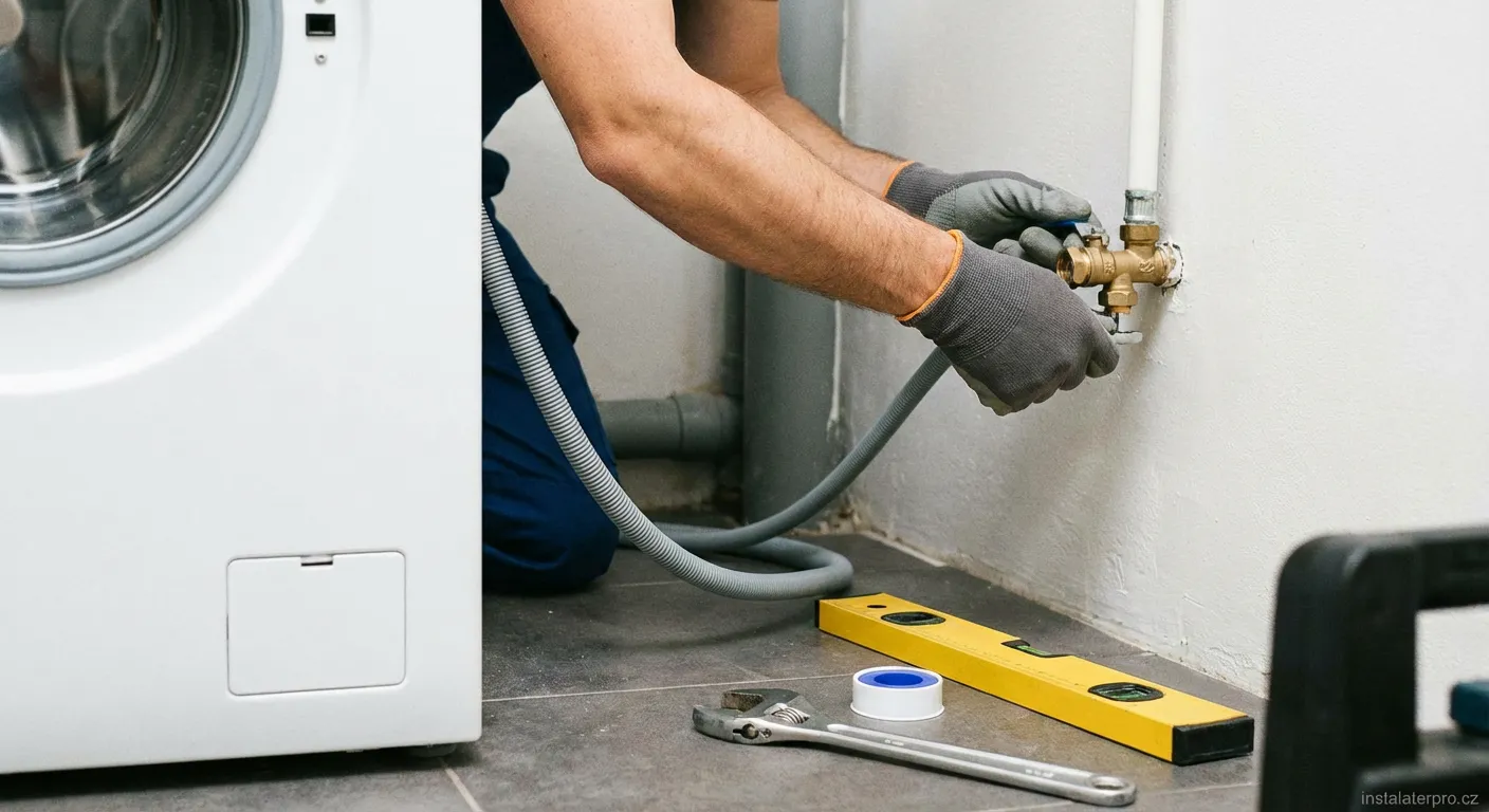 Instalace pračky s připojením hadice na kohoutek