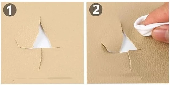 Leather repair process steps